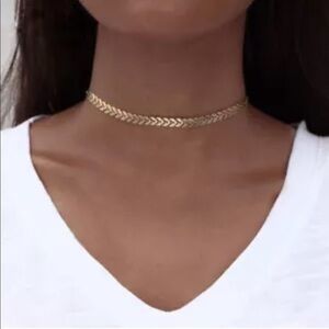 New item Gold sequins choker N3